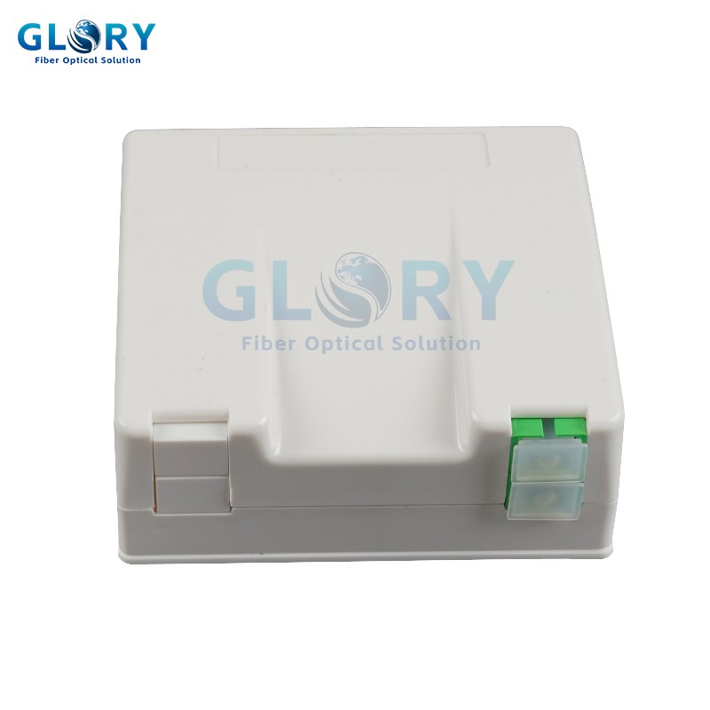 Wandcontactdoos voor optische vezels